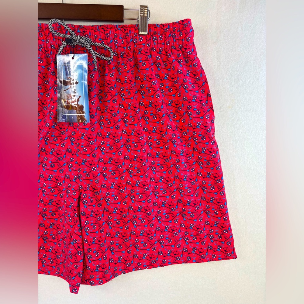 BIWISY Men's Swim Trunk Board Shorts Paddle Novelty Print Vacation Pink 2XL - Picture 4 of 16